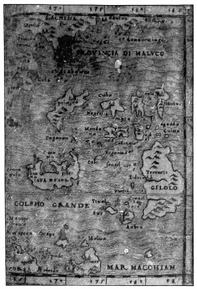 “India tercera nova tabula”—map of the Eastern archipelago; from Mattiolo’s edition of Ptolemy’s Geographia (Venetia, M. D. LXVIII)