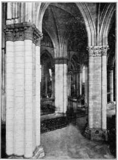 CATHEDRAL AT REIMS (MARNE), FRANCE, VIEW IN CHOIR AISLE,
LOOKING N. E.