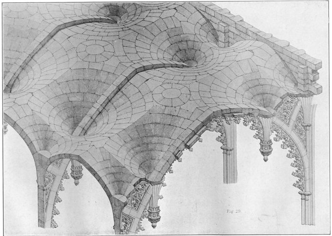 CONSTRUCTION OF ROOF, CHAPEL OF HENRY VII.

(From Drawing by Robert Willis.)