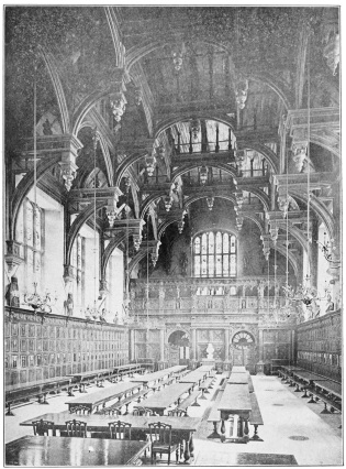 HALL OF MIDDLE TEMPLE, LONDON.