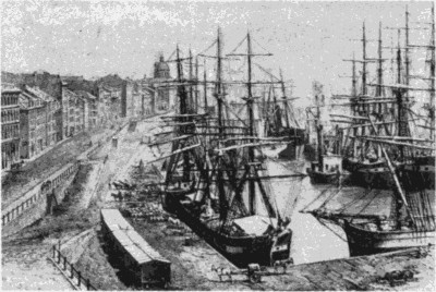 Montreal harbor in 1872