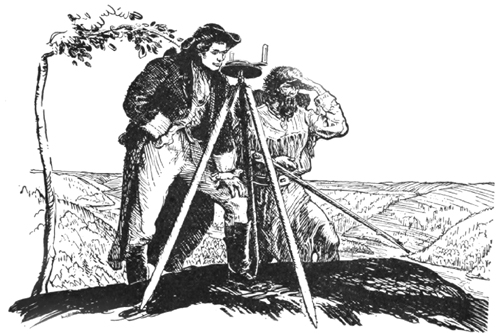 Rufus Putnam surveying land