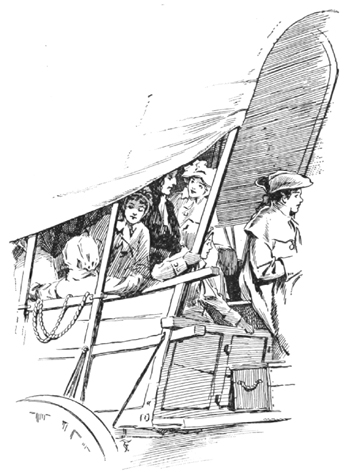 children in the Conestoga wagon