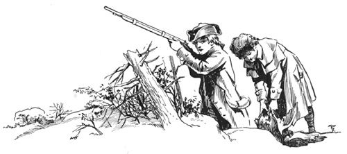 Benjamin and Ben Cushing hunting for meat