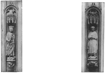 STATUES
ON NORTH
TOWER
BUTTRESS:

(on left)
CHARLES V.

(on right)
THE DAUPHIN.