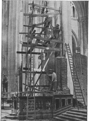 TAKING DOWN
THE STATUES
IN TRANSEPT.