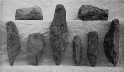 Image not availble: Fig. 8. Chert Chisels and Hammers.