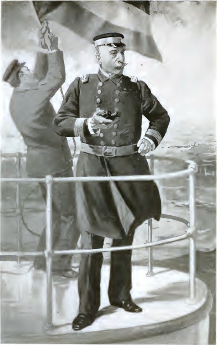 Admiral Dewey on the bridge of the Olympia