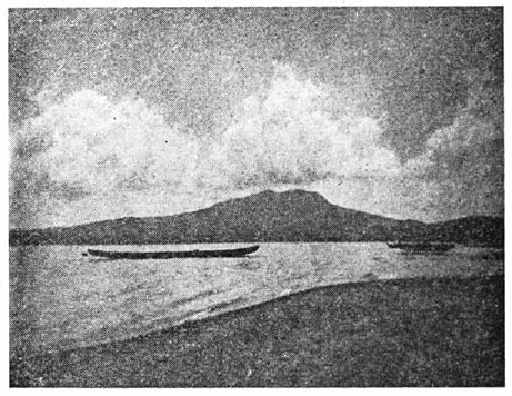 The Lake, Laguna de Bay, from the Kalamba shore. Rizal’s brother, General Paciano Rizal-Mercado, cleared this region of Spanish soldiers after Dewey’s victory and then told the people to go to work. He set the example by again becoming a farmer.