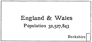 Fig. 2. Population of Berkshire (256,509) compared with that of England and Wales in 1901