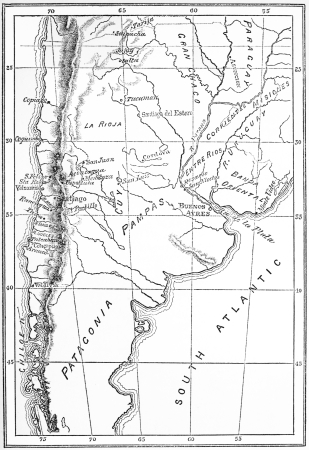 I.—Map of the Viceroyalty of La Plata and of the Kingdom
of Chile, excluding Upper Peru and Southern Patagonia.