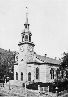 FIRST PARISH CHURCH.

CONTAINING THE MOWATT CANNON-BALL.