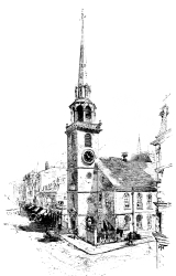 THE OLD SOUTH CHURCH IN ITS PRESENT CONDITION.

BUILT IN 1729.