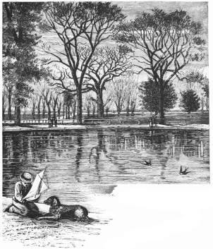 THE FROG POND ON THE COMMON AS IT NOW APPEARS.