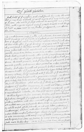 FACSIMILE OF A PAGE FROM GOVERNOR BRADFORD’S MANUSCRIPT,
“PLIMOTH PLANTATION.”

THE ORIGINAL IS NOW IN THE BOSTON STATE HOUSE.