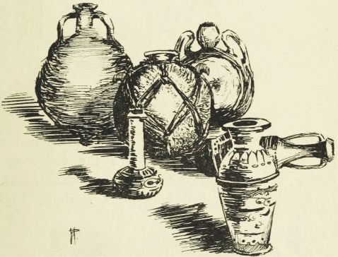 drawing of bottles