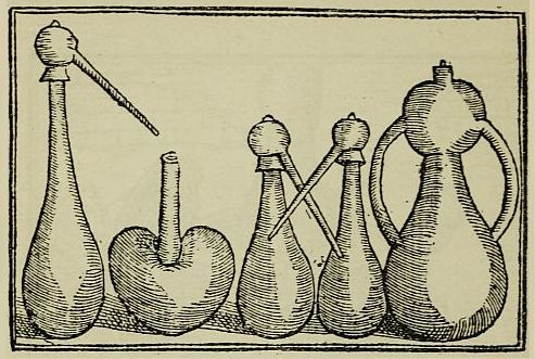 drawing of various bottles