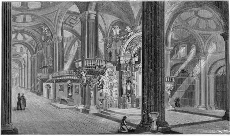 INTERIOR OF CATHEDRAL.