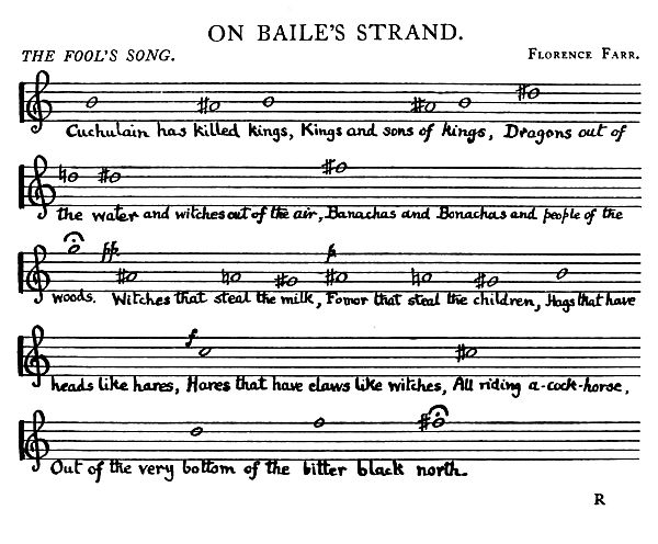 On Baile's Strand music The Fool's Song