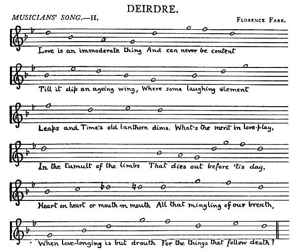 Music: Deirdre: Musicians Song II