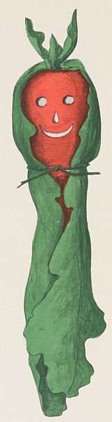 colour drawing of radish baby
