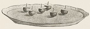 plate of acorn spinning tops