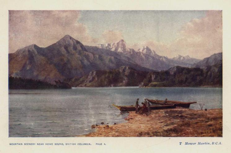 MOUNTAIN SCENERY NEAR HOWE SOUND, BRITISH COLUMBIA.  PAGE 4.  T. Mower Martin, R.C.A.