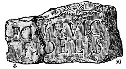 Mural Stone, Leg. VI. V. F.