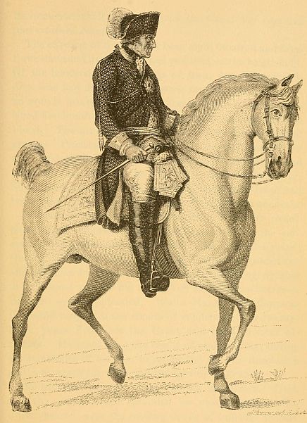 drawing of man on horseback