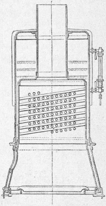 SECTION OF A STEAM FIRE ENGINE BOILER
