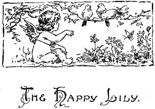 The Happy Lily tittle and cherub illustration