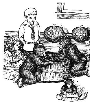 bears considering bobbing for apples