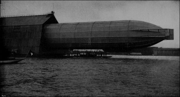The Zeppelin Entering Its Hangar on Lake Constance