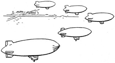 Airships flying in formation