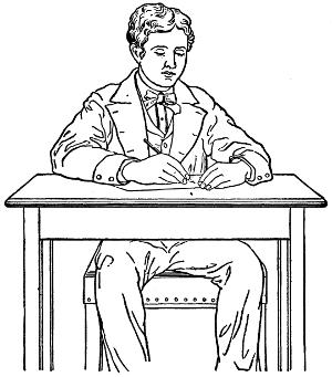 Man at desk writing