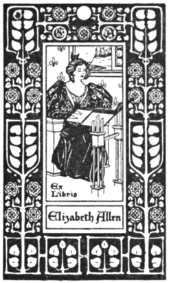 Book-plate of Elizabeth Allen