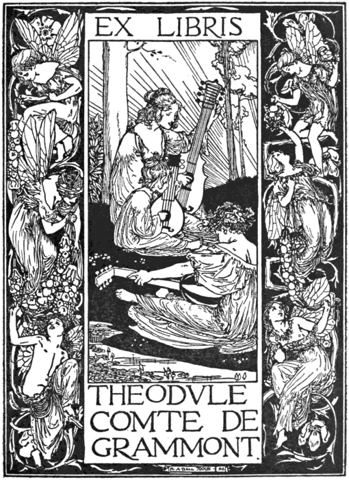 Book-plate of Théodule, Comte de Grammont