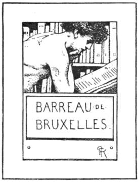 Book-plate of Barreau de Bruxelles
