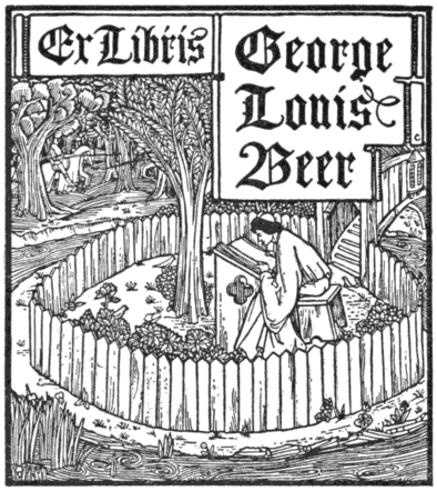 Book-plate of George Louis Beer