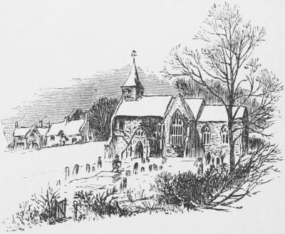 A scene of a village church