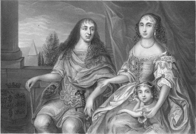 A Family Group, being Portraits of the Marquis of Worcester with Margaret his second wife, and their infant daughter Mary.