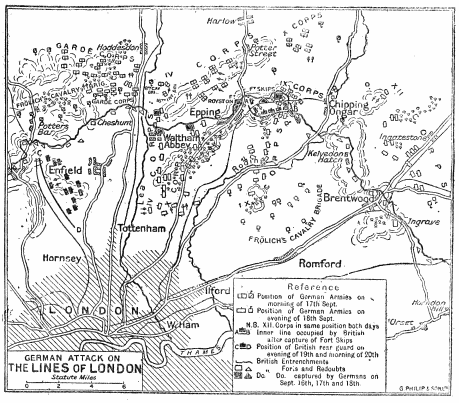 Image unavailable: GERMAN ATTACK ON THE LINES OF LONDON