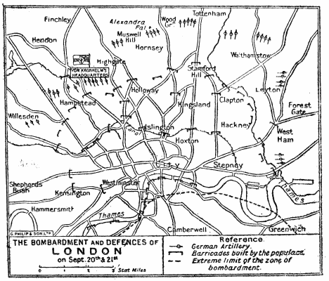Image unavailable: THE BOMBARDMENT AND DEFENCES OF LONDON on Sept. 20th &
21st