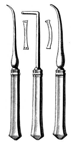 Three instruments for plugging teeth.