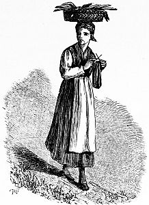 Woman with basket on her head