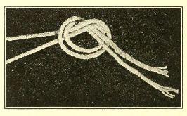 photo of making a knot