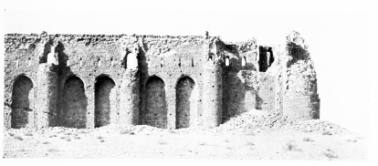 Fig. 83.—UKHEIḌIR, NORTH-EAST ANGLE TOWER.