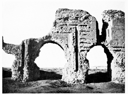 Fig. 138.—SÂMARRÂ, INTERIOR OF SOUTH GATE, RUINED
MOSQUE.
