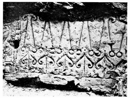 Fig. 156.—SÂMARRÂ, BEIT EL KHALÎFAH, STUCCO DECORATION.