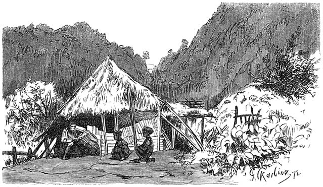 Hütte im Krater des Kasiboi.
